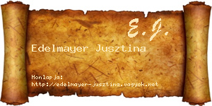 Edelmayer Jusztina névjegykártya